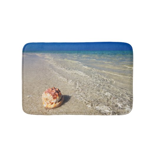 Helm Shell in Tropische lagune| Cassis Rufa Badmat (Voorkant)