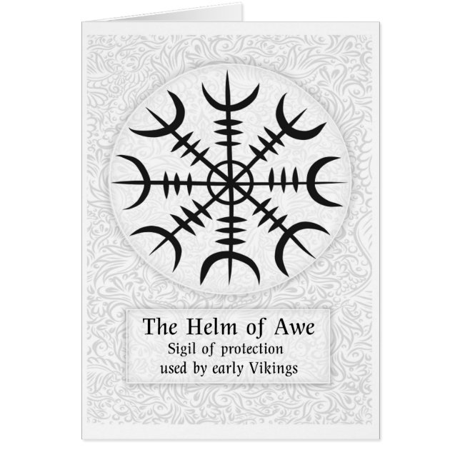 Helm van Awe IJslands magisch bord - wit (Voorkant)