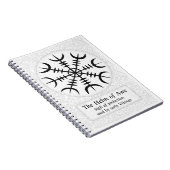 Helm van Awe IJslands magisch bord - wit Notitieboek (Rechterzijde)