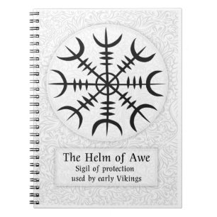 Helm van Awe IJslands magisch bord - wit Notitieboek