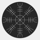 Helm van Awe Viking Protection Black White Sticker (Voorkant)