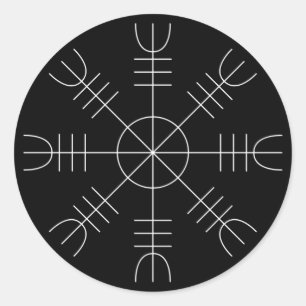 Helm van Awe Viking Protection Black White Sticker