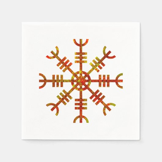 Helm van ontzag Noors Vikingsymbool Servet (Voorkant)