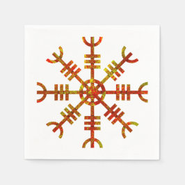 Helm van ontzag, oud Vikingontwerp Servetten