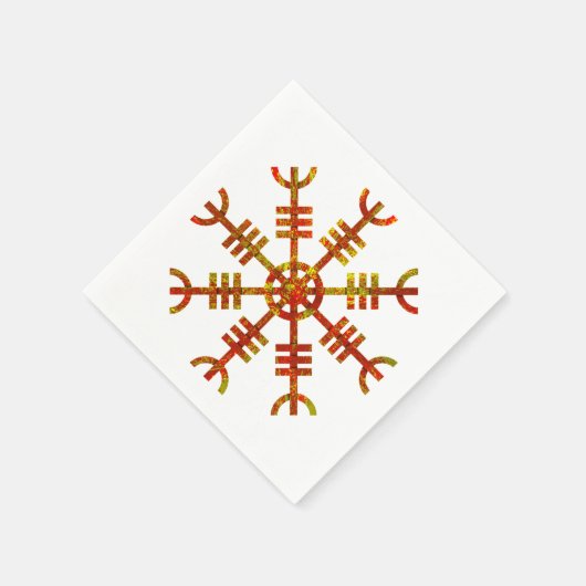 Helm van ontzag, oud Vikingontwerp Servetten (Hoek)