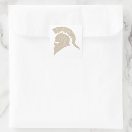 helm vierkante sticker (Tas)