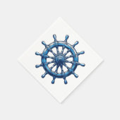 Helm / Wiel nautische papieren servetten (Hoek)