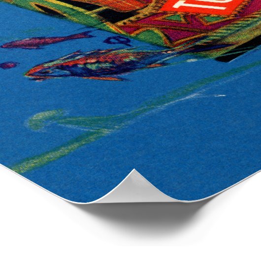 Helmar Turks sigaretten Art Deco Add Poster (Hoek)