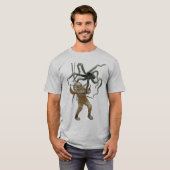  helmduiker met een mes en een octopus t-shirt (Voorkant volledig)