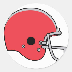 helmen voor footballs ronde sticker