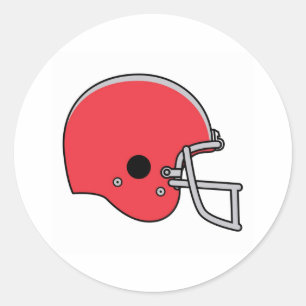 helmen voor footballs ronde sticker