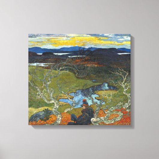 Helmer Osslund Spring Evening Behind Kiruna Canvas Afdruk (Voorkant)