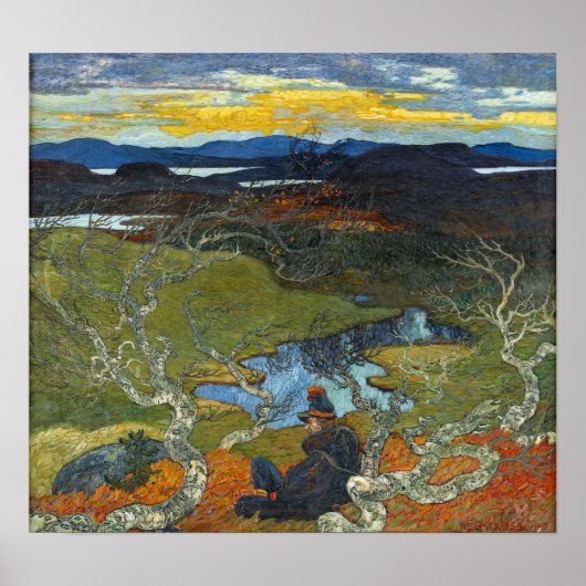 Helmer Osslund Spring Evening Behind Kiruna Poster (Voorkant)