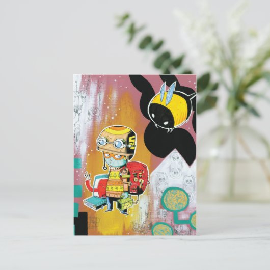 Helmet Boy Briefkaart (Staand voorkant)