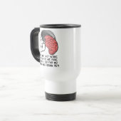 Helmet Brain Damage Funny Quad ATV Travel Mug Reisbeker (Voorkant links)