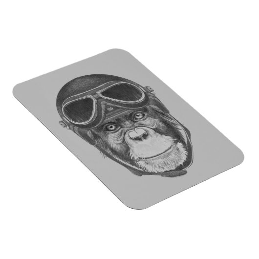 Helmet Chimpansee Magneet (Rechterzijde)