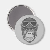  Helmet Chimpansee Magneet (Voorkant / Achterkant)