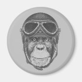 Helmet Chimpansee Magneet (Voorkant)