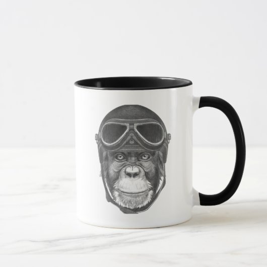 Helmet Chimpansee Mok (Rechts)