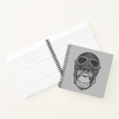  Helmet Chimpansee Notitieboek (Binnen)