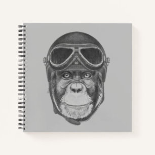  Helmet Chimpansee Notitieboek