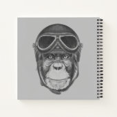  Helmet Chimpansee Notitieboek (Achterkant)