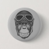 Helmet Chimpansee Ronde Button 5,7 Cm (Voorkant)