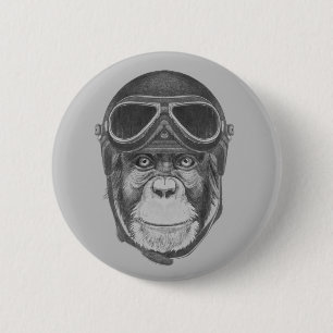  Helmet Chimpansee Ronde Button 5,7 Cm