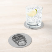  Helmet Chimpansee Ronde Kartonnen Onderzetter (Insitu)