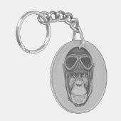  Helmet Chimpansee Sleutelhanger (Voorkant Links)