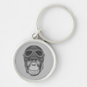  Helmet Chimpansee Sleutelhanger (Voorkant)