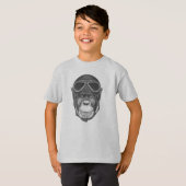  Helmet Chimpansee T-shirt (Voorkant volledig)