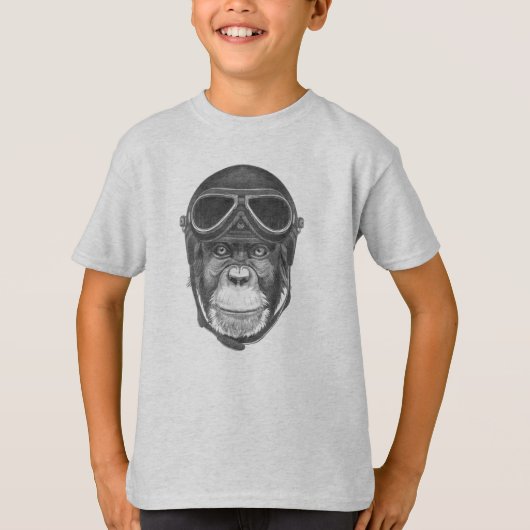  Helmet Chimpansee T-shirt (Voorkant)