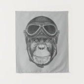 Helmet Chimpansee Wandkleed (Voorkant)