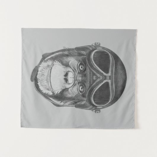  Helmet Chimpansee Wandkleed (Voorkant (horizontaal))