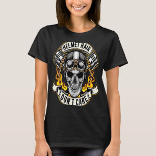 Helmet Hair Zorg niet voor Vintage motorfiets T-shirt