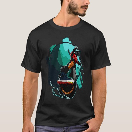 Helmet Stuntman on Unicycle T-shirt (Voorkant)