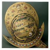Helmet van Charles IX (1550-74) 16e eeuw (goud) Tegeltje (Voorkant)