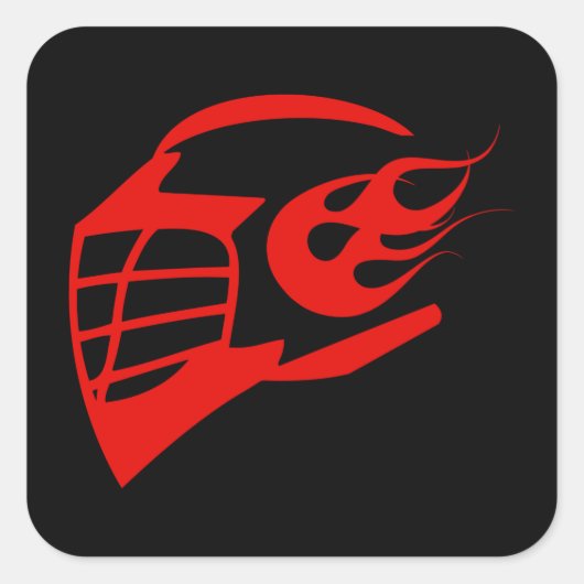 Helmet Vierkante Sticker (Voorkant)