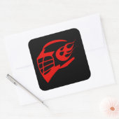 Helmet Vierkante Sticker (Envelop)
