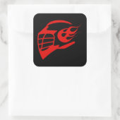 Helmet Vierkante Sticker (Tas)
