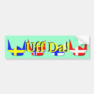 Helmet Viking Flag Norway Design Bumpersticker