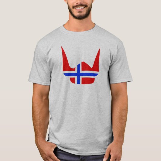 Helmet Viking Flag Norway Design T-shirt (Voorkant)