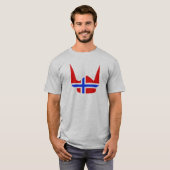 Helmet Viking Flag Norway Design T-shirt (Voorkant volledig)