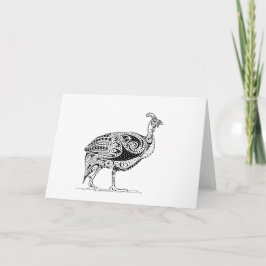 Helmeted Guinea Fowl Design Kaart