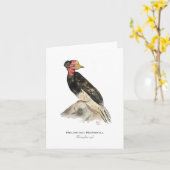 Helmeted Hornbill-vouwbriefkaart Kaart (Gele Bloem)