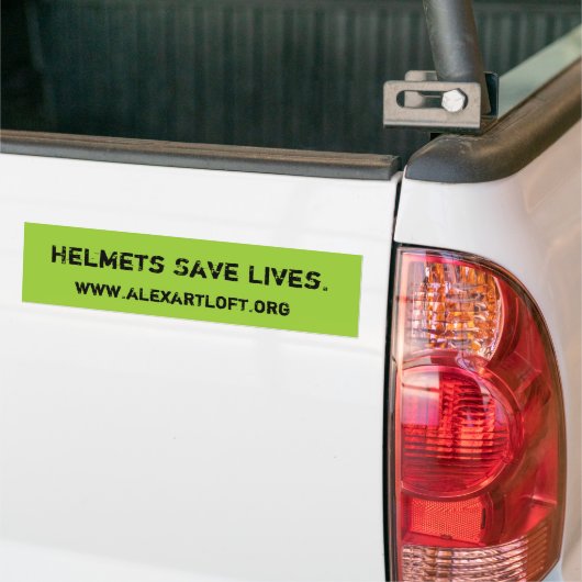 Helmets Bumpersticker levens opslaan (Op Truck)