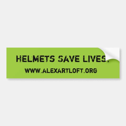 Helmets Bumpersticker levens opslaan (Voorkant)