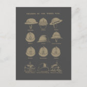 Helmets of the World War 1  Briefkaart (Voorkant)