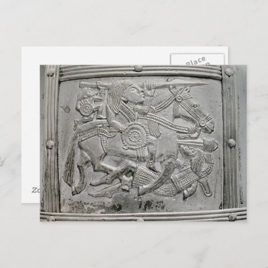 Helmfragment uit Sutton Hoo Treasure Briefkaart (Voorkant / Achterkant)